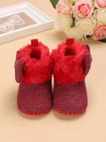 Bebé Botas con diseño de lazo - Rojo - Ver 6