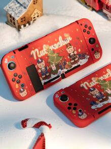 GeekShare 聖誕卡通熊圖案殼套適用於Nintendo Switch - 彩色 - 查看 3