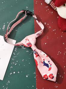 1pc Random Christmas Cartoon Graphic Pet Tie - Multicolor - View 3