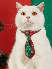 1pc Random Christmas Cartoon Graphic Pet Tie - Multicolor - View 5