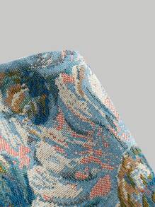 SHEIN MOD Top bandeau con estampado floral con cremallera trasera