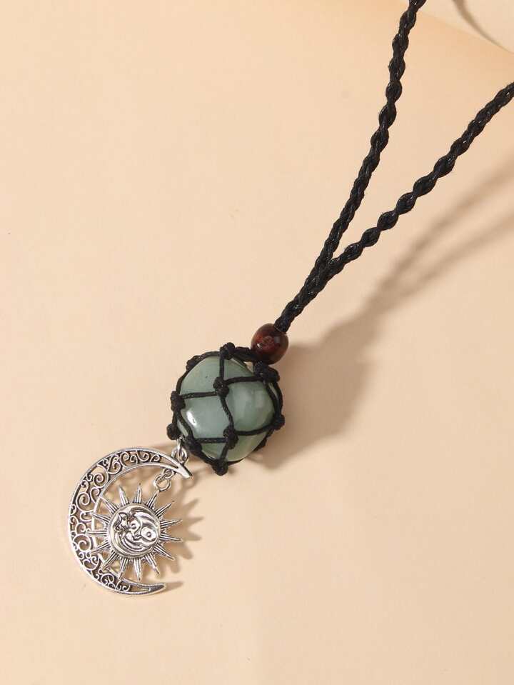 Our Sun Moon Charm Necklace is such a vibe ROMWE