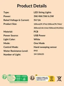 1 pieza Tira de luces LED - Blanco - Ver 4