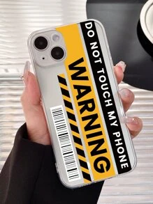 Funda de teléfono con diseño gráfico de letras para uso diario - Multicolor - Ver 1