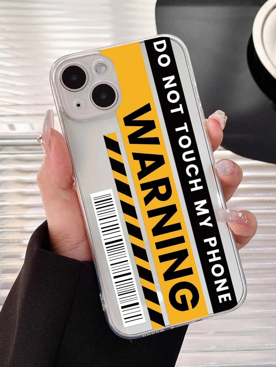 Funda de teléfono con diseño gráfico de letras para uso diario - Multicolor - Ver 1