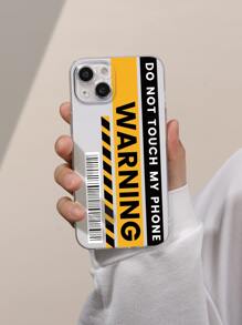 Funda de teléfono con diseño gráfico de letras para uso diario - Multicolor - Ver 2