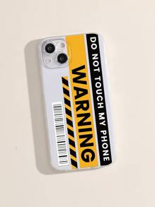 Funda de teléfono con diseño gráfico de letras para uso diario - Multicolor - Ver 3