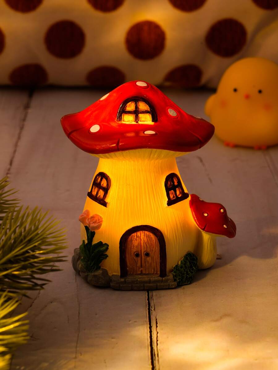 1pc Mushroom Shaped Decoration Light - Yellow - View 1
