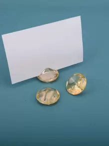 1入組鑽石形狀卡包 - 香檳色 - 查看 3