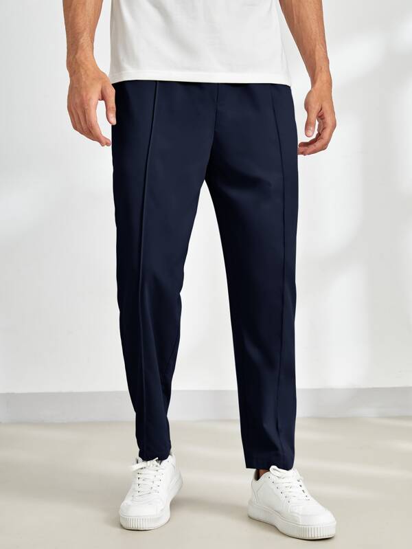 Manfinity BRENVOR Pantalones con bolsillos en ángulo para hombre, otoño