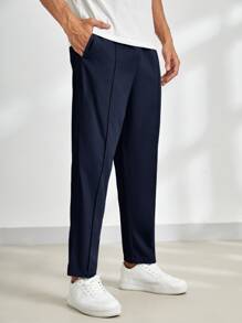 HIMLAND Men Solid Slant Pocket Pants