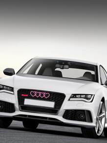 Hình dán xe hơi in hình trái tim 1pc - Hồng - Xem 1