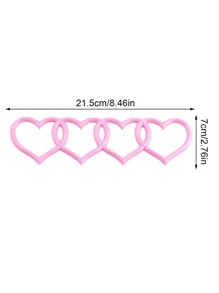 Hình dán xe hơi in hình trái tim 1pc - Hồng - Xem 3