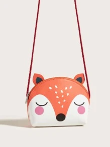 Niñas Bolso bandolera con dibujos animados zorro - Naranja - Ver 2