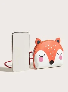 Niñas Bolso bandolera con dibujos animados zorro - Naranja - Ver 3