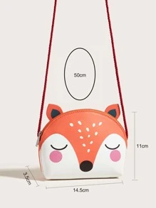 Niñas Bolso bandolera con dibujos animados zorro - Naranja - Ver 4