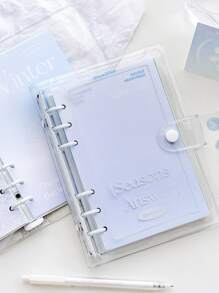 Rosyposy 1本多色螺旋筆記本,92頁,每一季都有答案,透明封面,有分隔器的多色內頁,貼紙和夾子,隨機顏色 - 彩色 - 查看 2