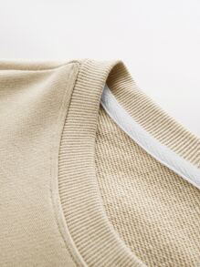 ROMWE MEN Guys Cartoon Graphic Sweatshirt & Sweatpants - Multicolor - View 4