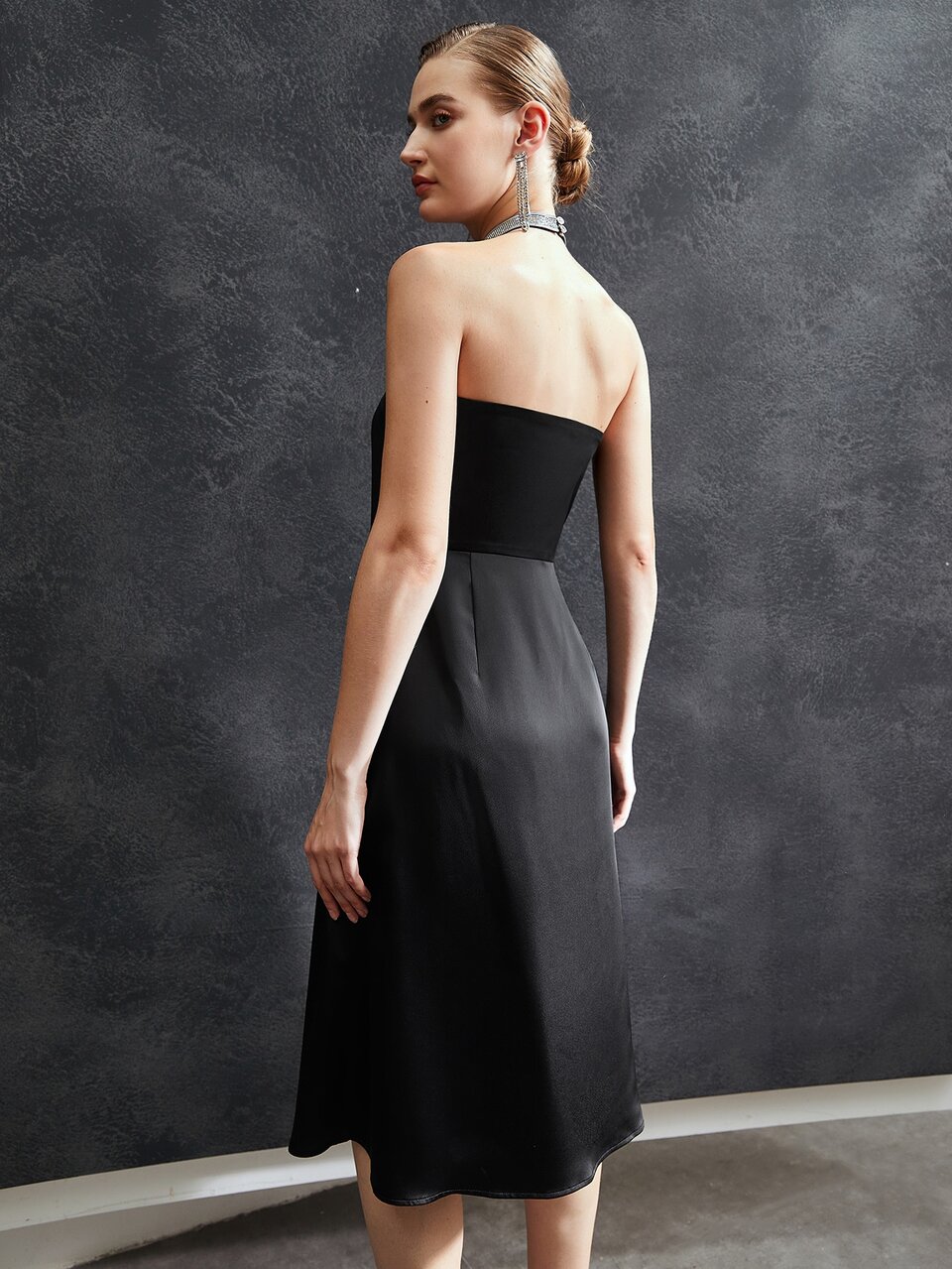 RHINESTONE EMBELLISHED FORMAL DRESS
