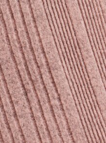 SHEIN Girls Notched Lantern Sleeve Tee - Dusty Pink - View 4