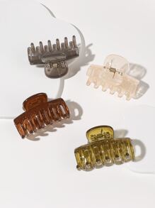 4pcs Minimalist Hair Claw Casual Claw Clips Hair Clips Hair Jaw Clip Hair Clamps Hair Clutch Hair Catcher Clip Fall Winter Hair Accessories For Women For Vacation Outfits Woman - Multicolor - View 1