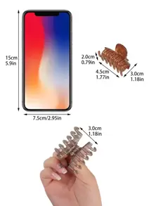 4pcs Minimalist Hair Claw Casual Claw Clips Hair Clips Hair Jaw Clip Hair Clamps Hair Clutch Hair Catcher Clip Fall Winter Hair Accessories For Women For Vacation Outfits Woman - Multicolor - View 3