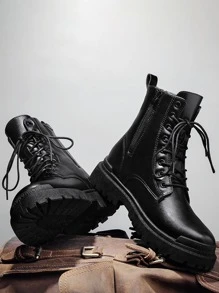 New Multi-Purpose Casual & Comfortable Men's Boots, Fashionable Boots, Black - Black - View 3