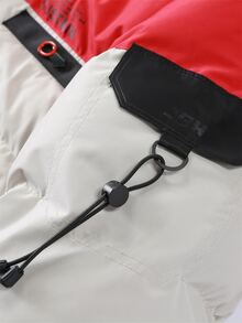 Manfinity Men Cut And Sew Panel Hooded Padded Coat - Multicolor - View 7