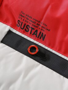 Manfinity Men Cut And Sew Panel Hooded Padded Coat - Multicolor - View 8