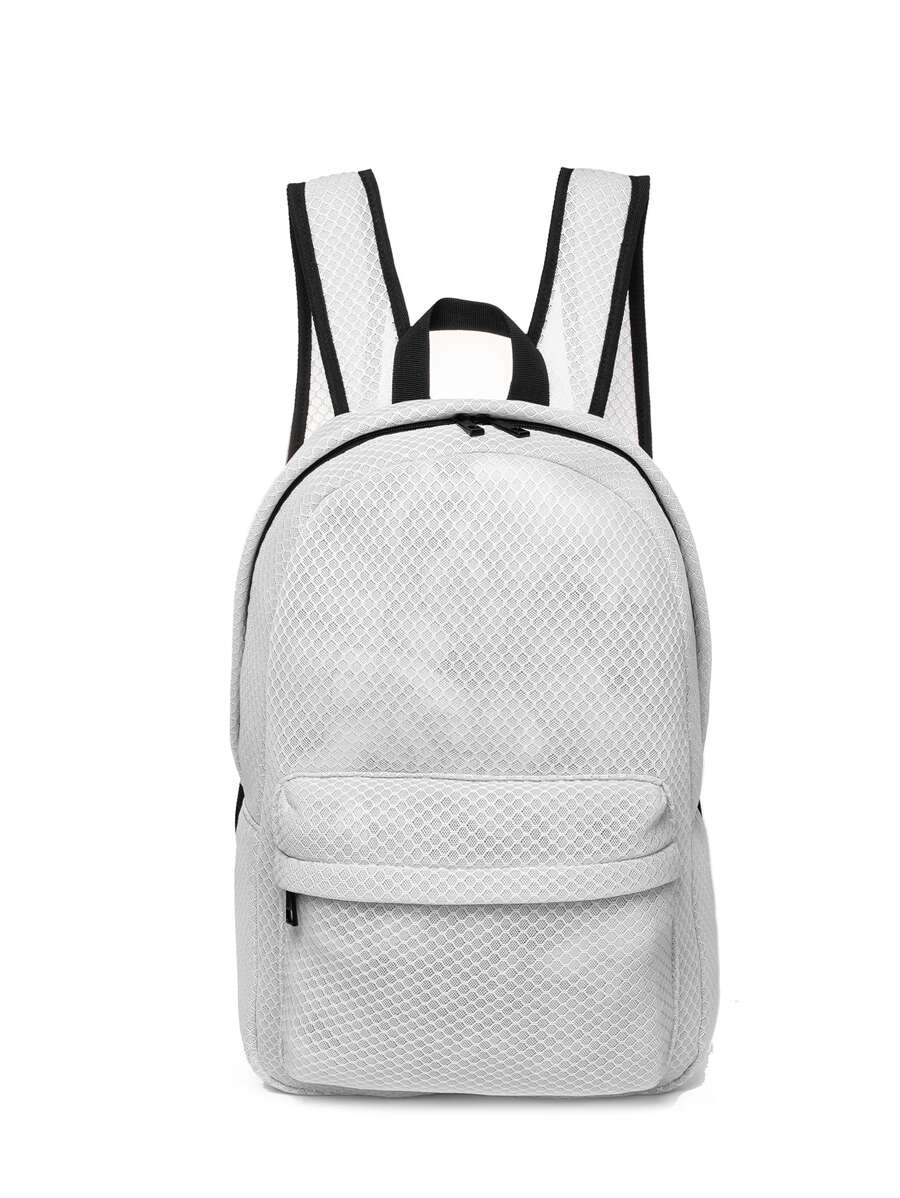 Minimalist Pocket Front Backpack - Grey - View 1