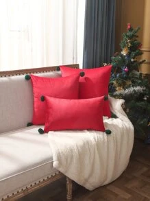 1pc Pom Pom Trang trí nội thất Đệm phủ mà không có chất làm đầy - Nhiều màu - Xem 1