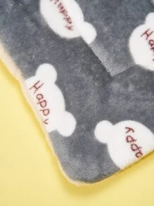1pc Bear Print Pet Mat - Grey - View 5