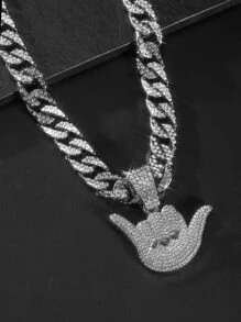 Hip Hop thời trang và phổ biến dành cho nữ Vòng cổ tay đính đá nhân tạo Món quà trang sức hoàn hảo cho bữa tiệc Hợp kim cho bữa tiệc và cho vẻ ngoài sành điệu - Bạc - Xem 2