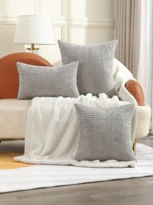 Miater 1pc Vỏ đệm rắn không có chất làm đầy - Xám - Xem 1