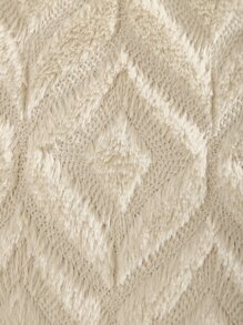 Miater 1pc Fluffy Cushion Cover Without Filler - Beige - View 5