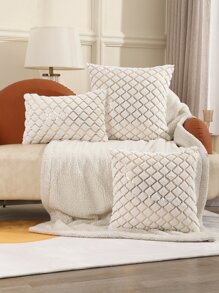 1pc Sequin Decor Cushion Cover Without Filler - Multicolor - View 1