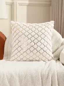 1pc Sequin Decor Cushion Cover Without Filler - Multicolor - View 4