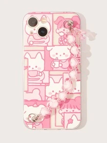 ROMWE Kawaii Cartoon Graphic Phone Case With Hand Strap - Multicolor - View 2