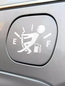 1入組加油口蓋貼紙 - 白色 - 查看 2