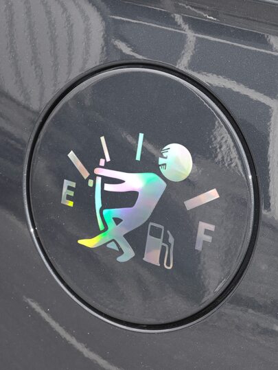 1 pièce Autocollant personnalisé pour couvercle de réservoir d'essence - Film protecteur contre les rayures, autocollant décoratif, accessoire automobile humoristique, décalcomanie de voiture thème jeu vidéo, cadeau de plaisanterie pour passionné d'automobile, décoration de Noël, autocollant de réservoir d'essence, autocollant de jauge d'essence, autocollant drôle de réservoir d'essence, autocollant de réservoir vide, décalcomanie de voiture, accessoire automobile