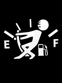 1入組加油口蓋貼紙 - 白色 - 查看 4