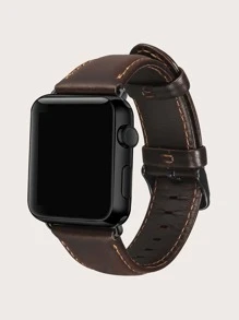 素色錶帶適用於Apple Watch - 咖啡棕 - 查看 4