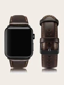 素色錶帶適用於Apple Watch - 咖啡棕 - 查看 5