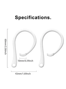 2 tai nghe earphone chống mất móc tai - trắng - Xem 4