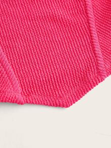 SHEIN ICON Asymmetrical Hem Halter Top - Hot Pink - View 3