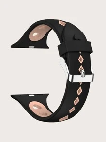 1pc Apple Poker Pattern Silicone Strap Compatible With Apple Watch Band 38mm.40mm.41mm.42mm.44mm.45mm.49mm Series Ultra/se/1/2/3/4/5/6/7/8 - Multicolor - View 2