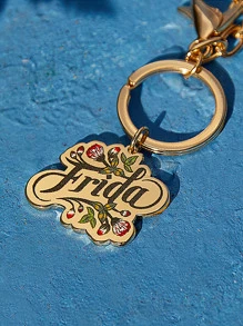 Frida Kahlo X SHEIN Móc khóa in hình hoa - Nhiều màu - Xem 4