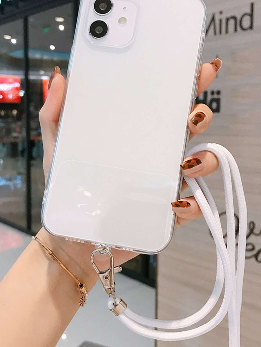 dây buộc điện thoại màu rắn - trắng - Xem 1
