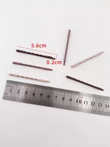 12个装扭结细节发夹，休闲发饰，发夹，发卡，发卡爪夹，头部饰品，发卡，发夹 - 彩色 - 查看 5