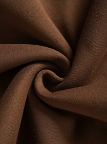 Manfinity Dauomo Hombres Capucha unicolor con cordón con forro térmico - Marrón Chocolate - Ver 3